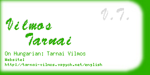 vilmos tarnai business card